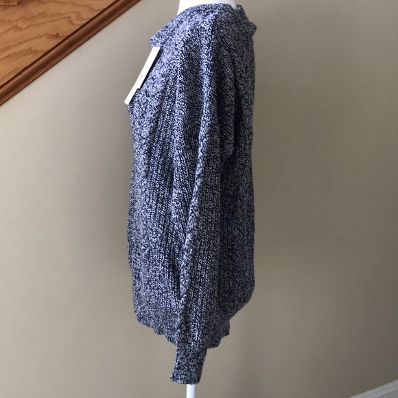 Lint Xin Sweater Sz OS Cable Grey Blk Hea. NWT - Picture 3 of 9